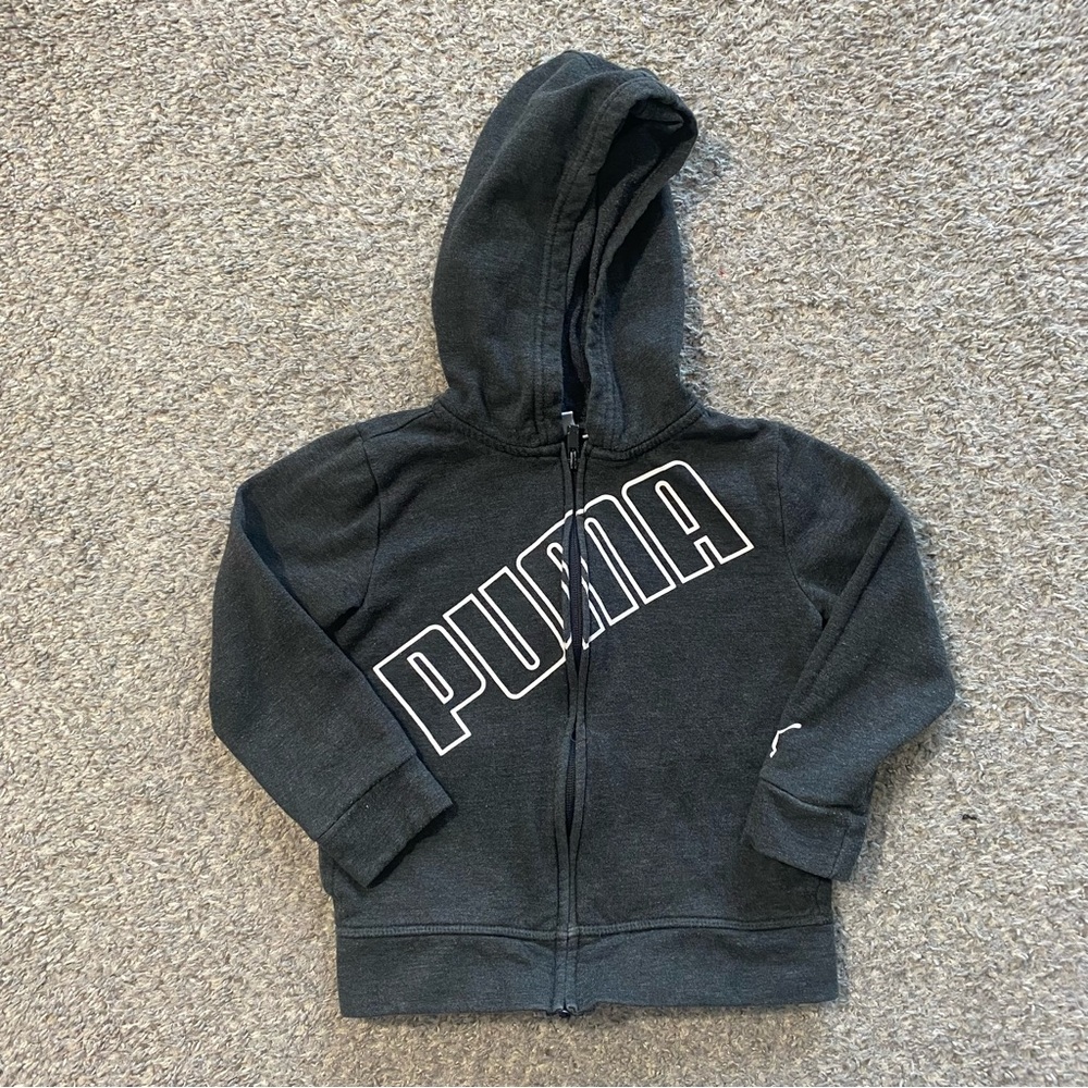 Puma Toddler Boy’s 4T Dark Gray Full Zip Hoodie